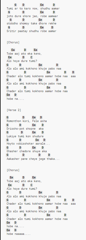 alo alo lyrics and chords by tahsan khan 