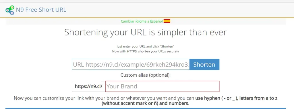 N9 Short URL service for free