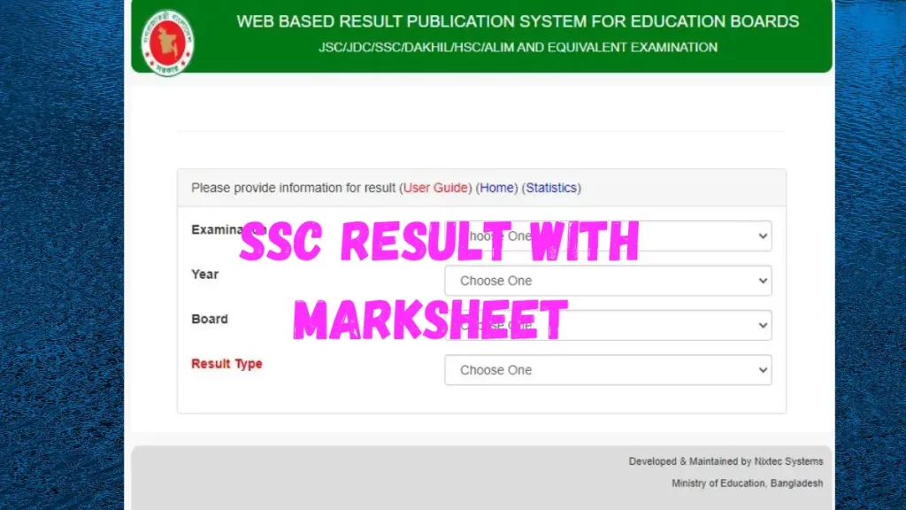 ssc exam 2022 result with marksheet 