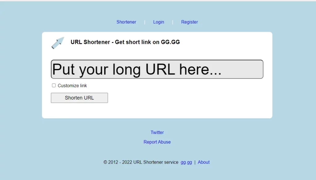 gg.gg is one of the best free link shortener